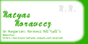 matyas moravecz business card